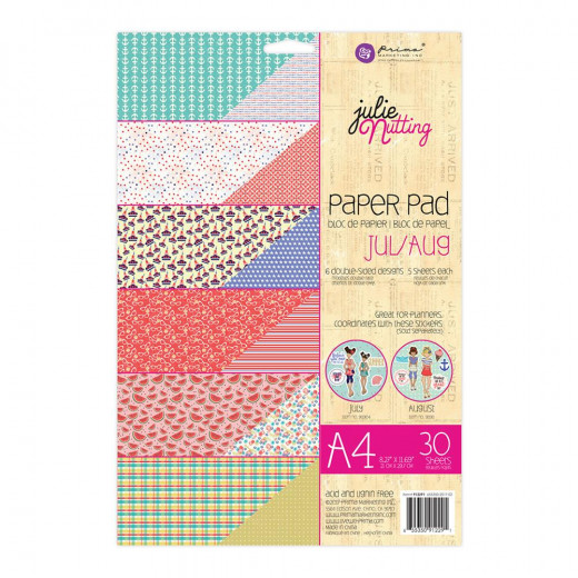 Julie Nutting Paper Pad A4 - July and August