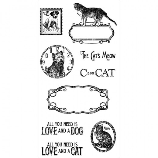 Cling Stamps - Raining Cats and Dogs 2