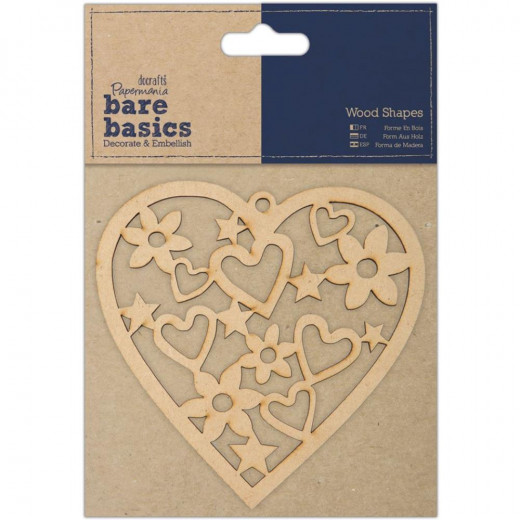 Bare Basics Wooden Shape - Heart