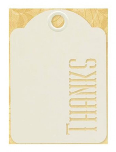 Staples ATC Die-Cut Cardstock Tags - Thanks, Ivory