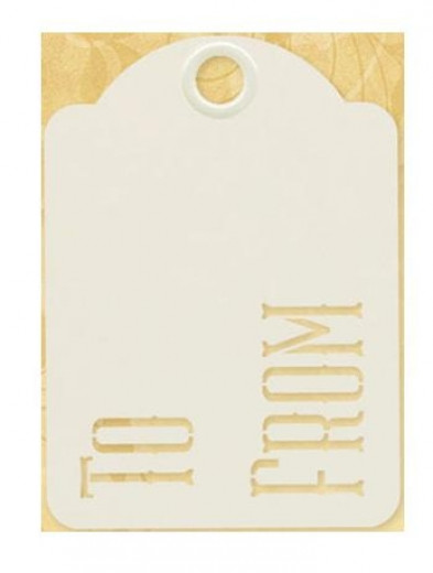 Staples ATC Die-Cut Cardstock Tags - To From, Ivory