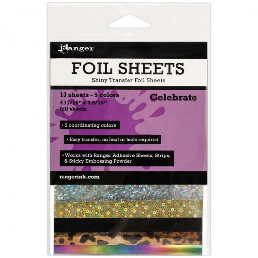 Shiny Transfer Foil Sheets - Celebrate