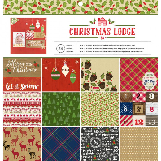 Christmas Lodge 12x12 Paper Pad