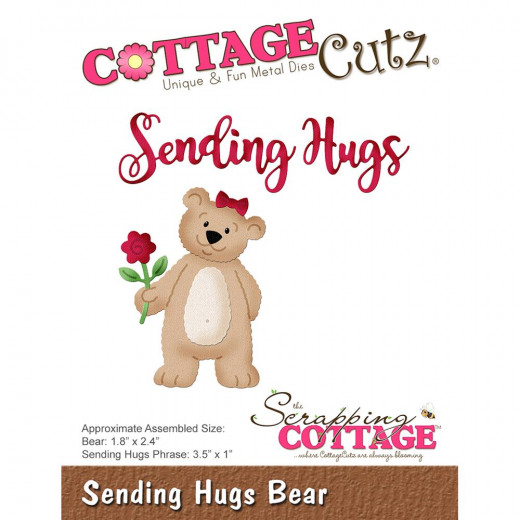 CottageCutz Die - Sending Hugs, Bear