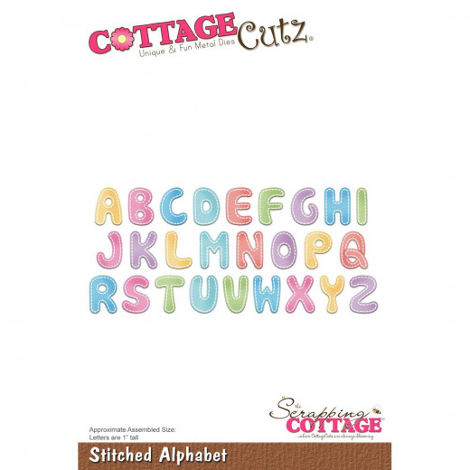 CottageCutz Die - Stitched Alphabet