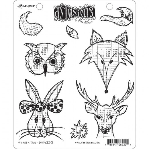 Dylusions Cling Stamps - Heads N Tails