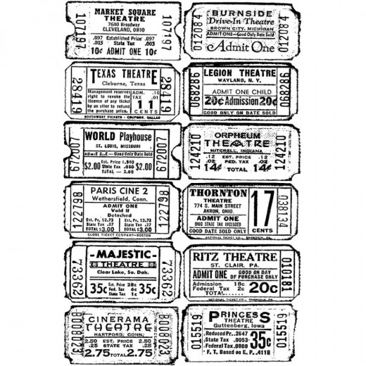 Cling Stamps Tim Holtz - Ticket