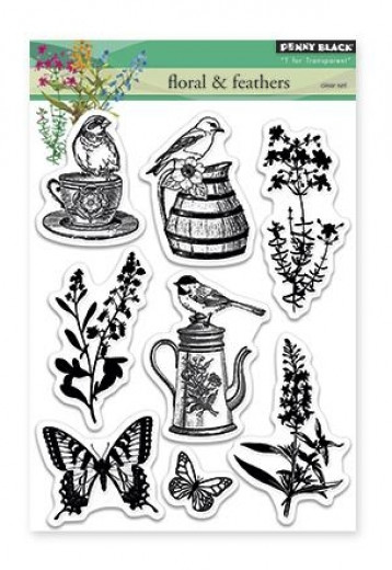 Clear Stamps - Florals + Feathers