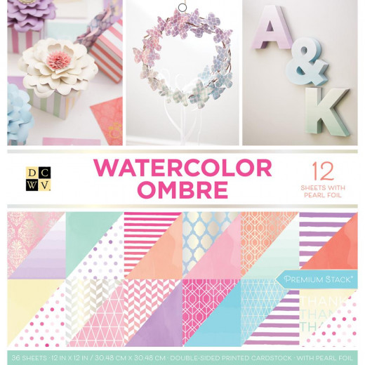 Watercolor Ombre Paper Stack