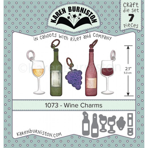 Karen Burniston Die - Wine Charms