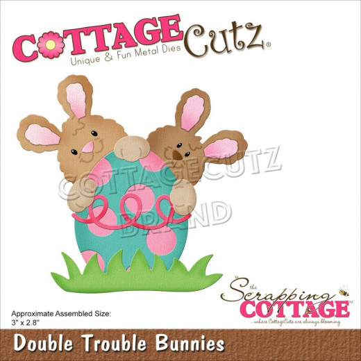 Cottage Cutz Die - Double Trouble Bunnies