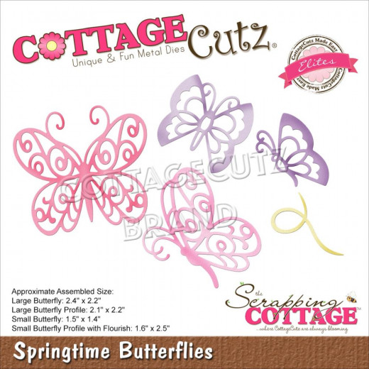 Cottage Cutz Elite Die - Springtime Butterflies