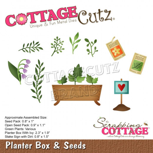 CottageCutz Die - Planter Box and Seeds