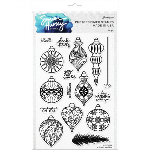 Simon Hurley Clear Stamps - Brilliant Baubles