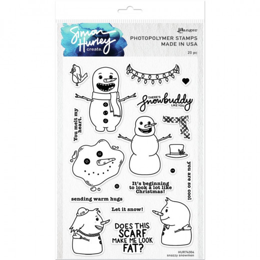 Simon Hurley Clear Stamps - Snazzy Snowmen
