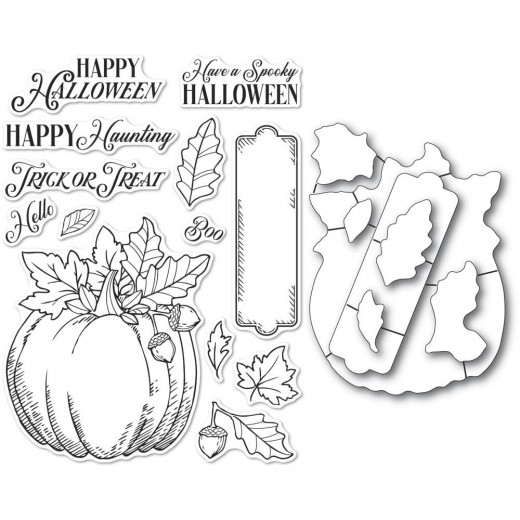 Memory Box Stamp and Die Set - Halloween Pumpkin