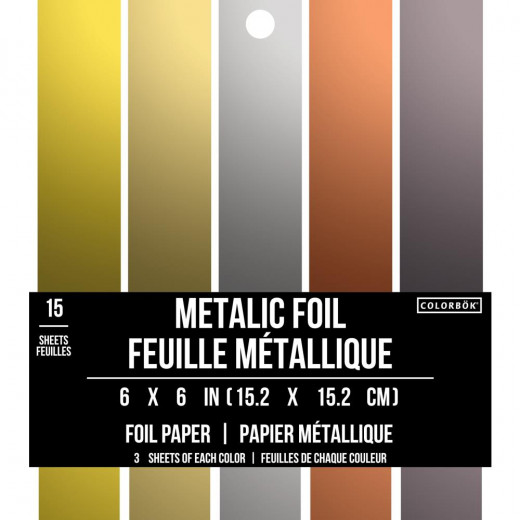 Foil Metallic 6x6 Designer Paper Pad