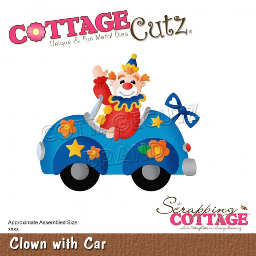 Cottage Cutz Die - Clown With Car