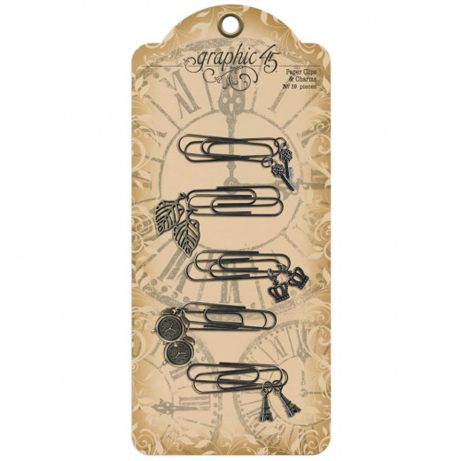 Graphic 45 Staples Metal Paper Clips and Charms