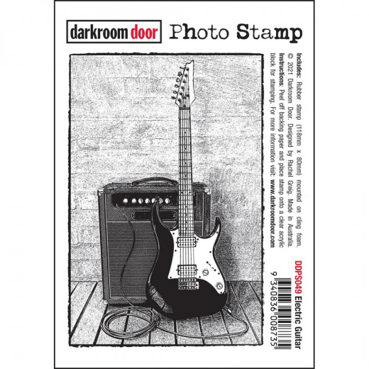 Darkroom Door Cling Stamps - Electric Guitar