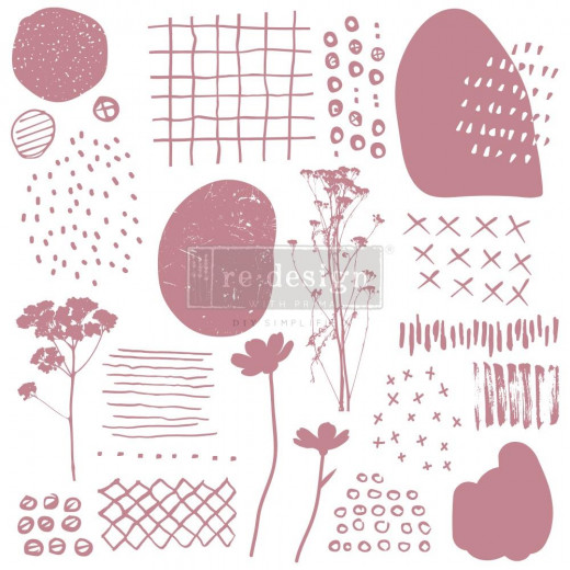 Re-Design 12x12 Decor Clear Stamps - Abstract Scribbles
