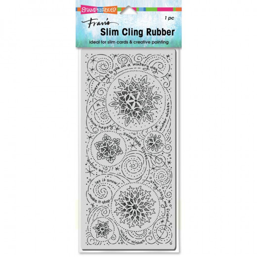 Stampendous Cling Stamps - Slim Snowflake Wishes