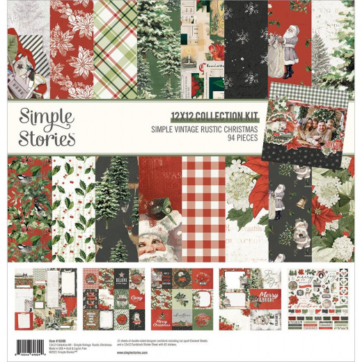 Simple Vintage Rustic Christmas 12x12 Collection Kit