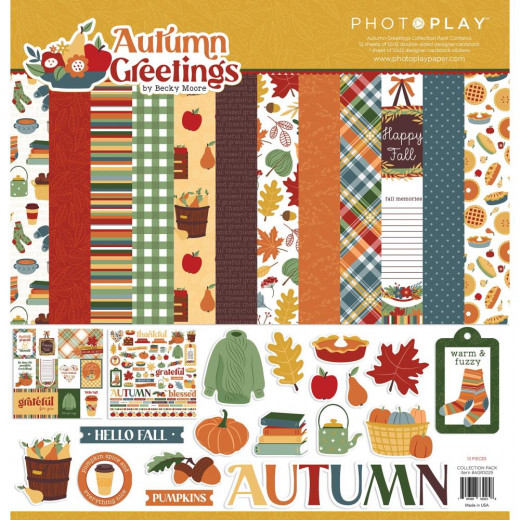 PhotoPlay Autumn Greetings 12x12 Collection Pack