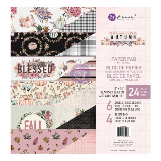 Hello Pink Autumn 12x12 Paper Pad