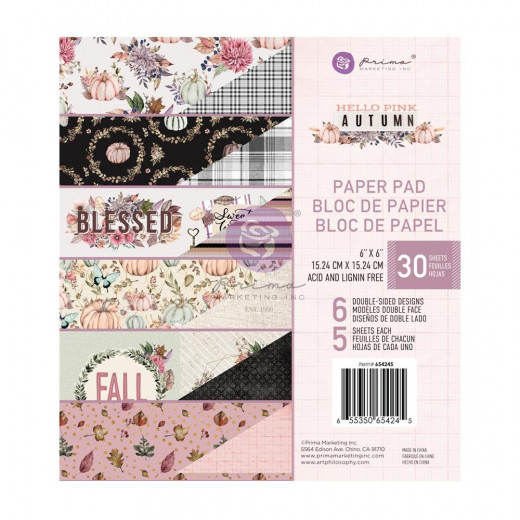 Hello Pink Autumn 6x6 Paper Pad