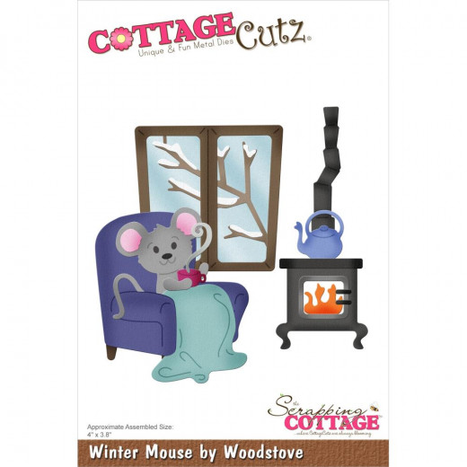 Cottage Cutz Die - Winter Mouse By Woodstove