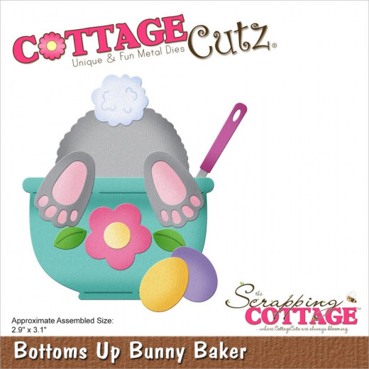 Cottage Cutz Die - Bottoms Up Bunny Baker