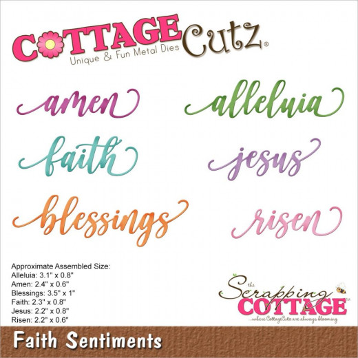 Cottage Cutz Die - Faith Sentiments