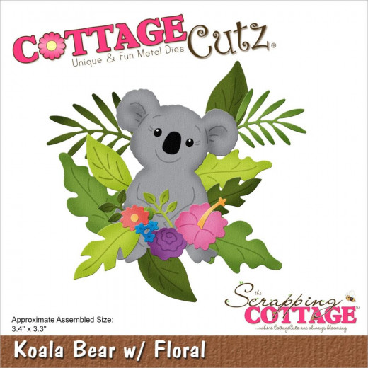 Cottage Cutz Die - Koala Bear W/Floral