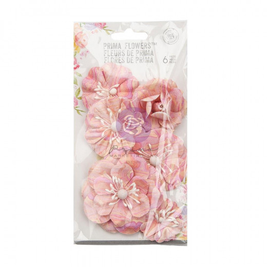 Mulberry Paper Flower - Marbled With Love Strawberry Milkshake