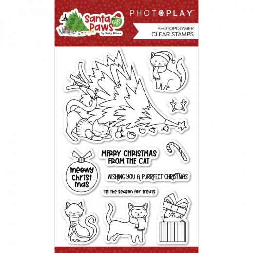 PhotoPlay Clear Stamps - Santa Paws Cat