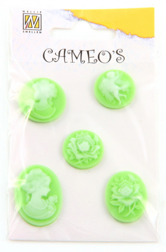 selbstklebende Cameos grün