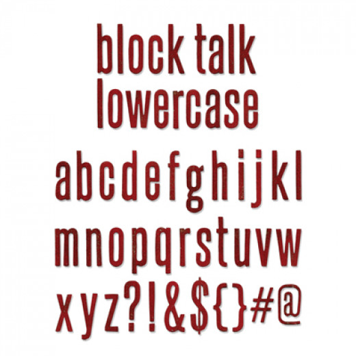 Bigz XL Die - Block Talk Lowercase