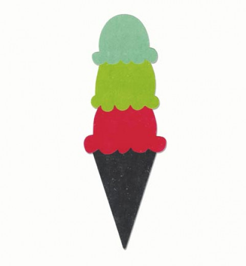 Bigz Die - Ice Cream Cone and Scoops 2