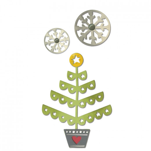 Thinlits Die - Christmas Tree + Snowflakes