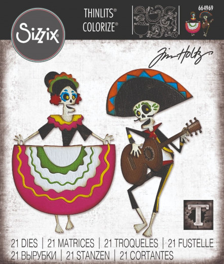 Thinlits Die by Tim Holtz - Day of the Dead Colorize