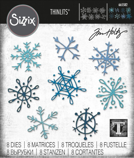 Thinlits Die Set by Tim Holtz - Scribbly Snowflakes