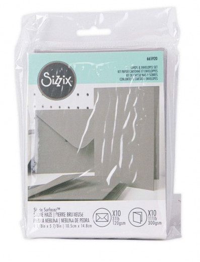 Sizzix Surfacez Card and Envelope Pack - Stone Haze