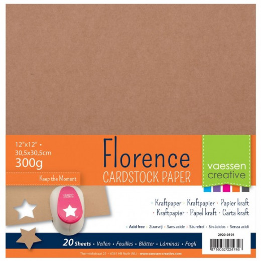 Florence Kraft Cardstock Papier (12x12)