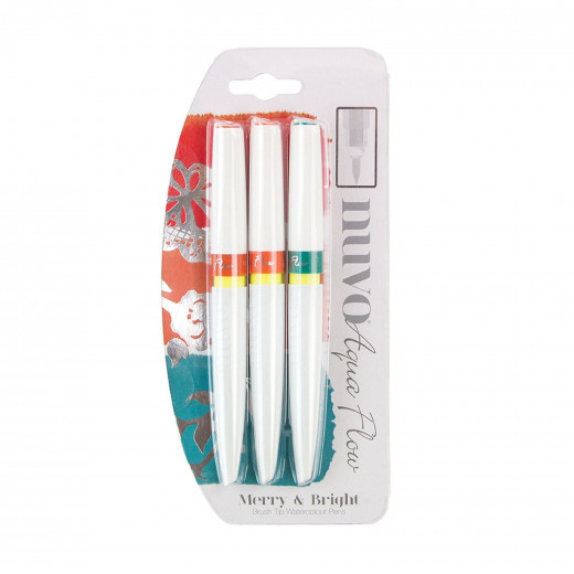 Nuvo Aqua Flow Pens - Merry and Bright