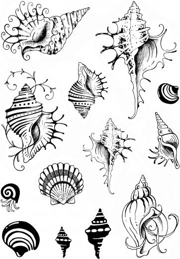 Pink Ink Designs Clear Stamps - Shells