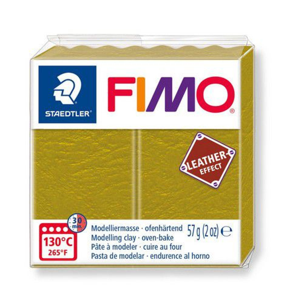 FIMO Leather Effect - Oliv