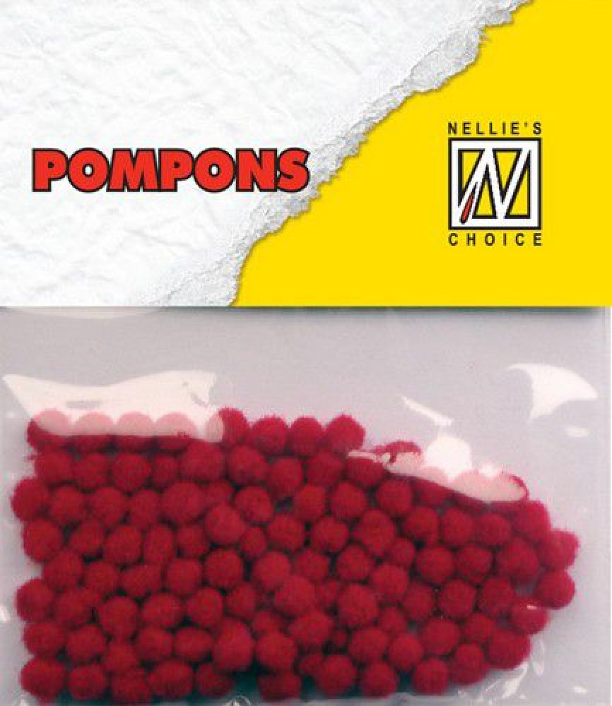 Mini Pompons - Weihnachtsrot
