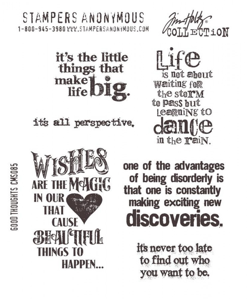 Cling Stamps Tim Holtz - Good thoughts