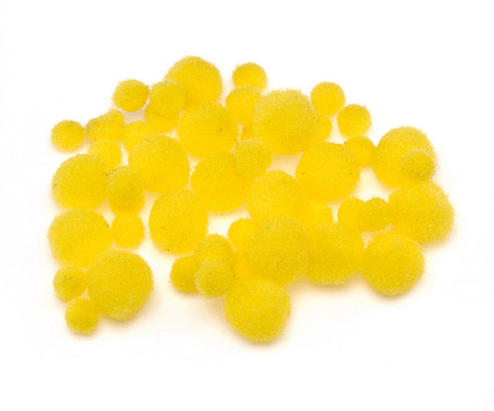 Pompons, gelb